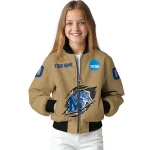 customized memphis tigers claw effect beige bomber jacket best selling