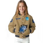 customized memphis tigers claw effect beige varsity jacket best selling
