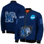 customized memphis tigers claw mark blue bomber jacket best selling