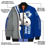 customized memphis tigers snoopy head blue bomber jacket best selling