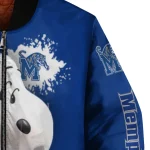 customized memphis tigers snoopy head blue bomber jacket best selling