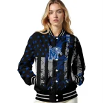customized memphis tigers star stripes blue black varsity jacket best selling