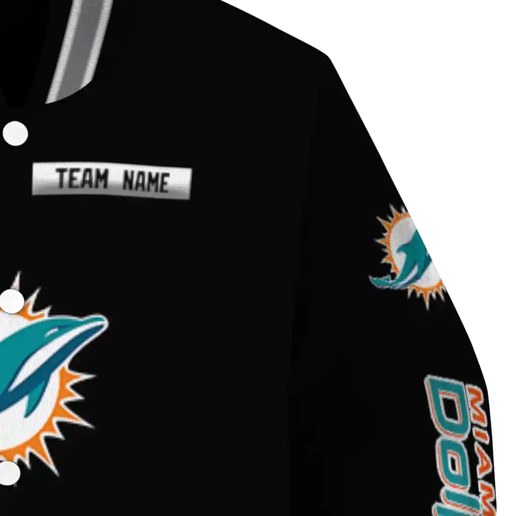 customized miami dolphins american flag skull black varsity jacket premium grade customized miami dolphins american flag skull black varsity jacket premium grade