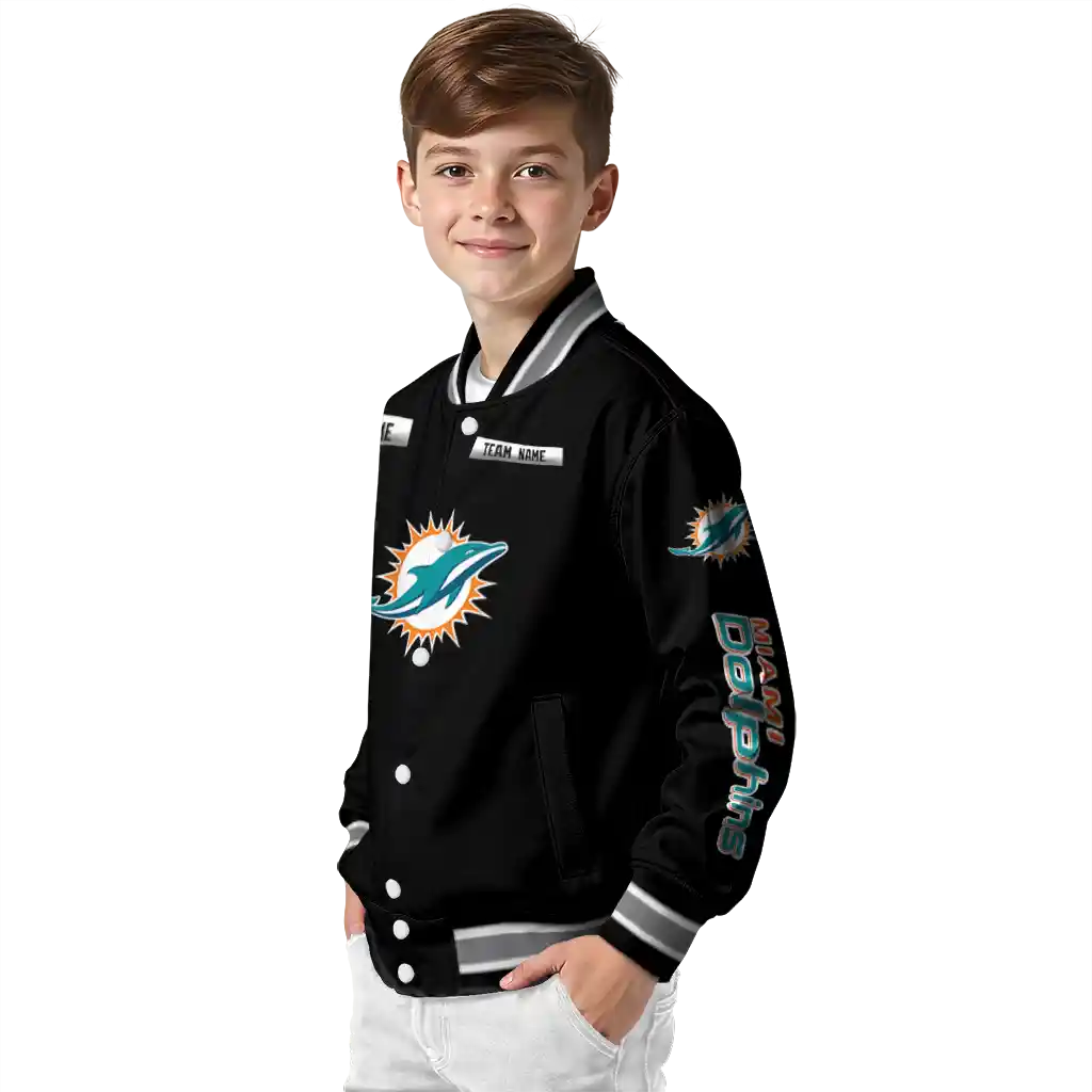 customized miami dolphins american flag skull black varsity jacket trendy customized miami dolphins american flag skull black varsity jacket trendy