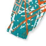 customized miami dolphins brushstroke pattern aqua windbreaker jacket best selling