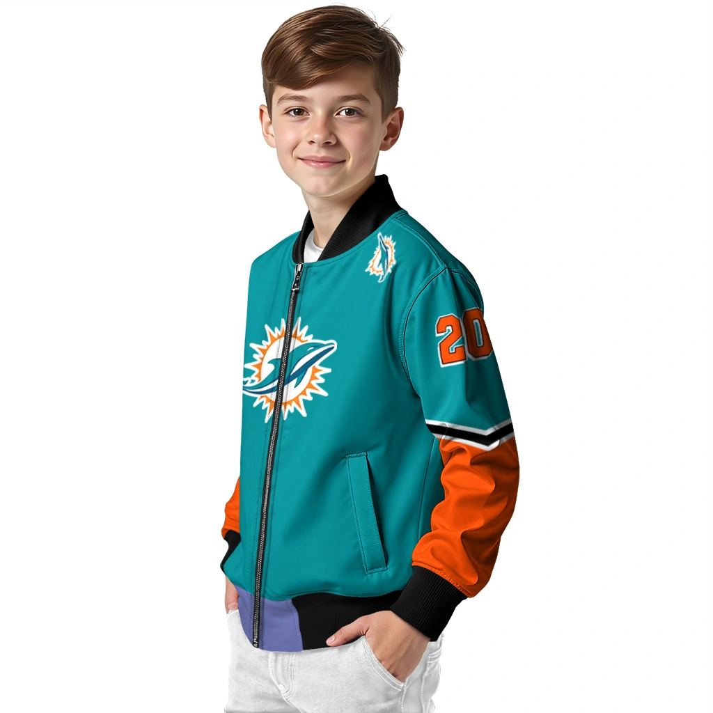 customized miami dolphins chevron style aqua bomber jacket trendy customized miami dolphins chevron style aqua bomber jacket trendy