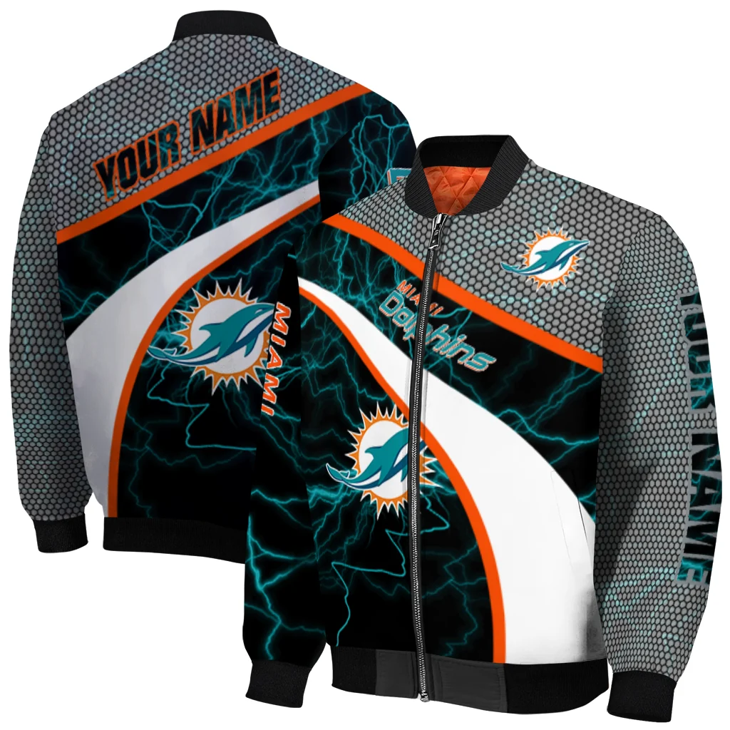 customized miami dolphins electric flash aqua bomber jacket best selling customized miami dolphins electric flash aqua bomber jacket best selling