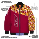 customized miami heat camouflage style red bomber jacket best selling
