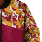 customized miami heat camouflage style red bomber jacket best selling