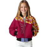customized miami heat camouflage style red bomber jacket best selling