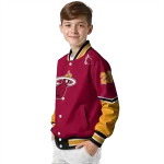 customized miami heat chevron style red varsity jacket best selling