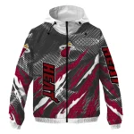 customized miami heat claw mesh red gray windbreaker jacket best selling