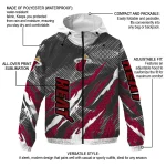 customized miami heat claw mesh red gray windbreaker jacket best selling