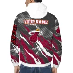 customized miami heat claw mesh red gray windbreaker jacket best selling