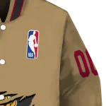 customized miami heat claw opening beige varsity jacket best selling