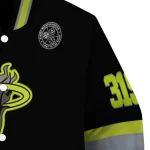 customized miami heat heartbeat accent black green varsity jacket best selling