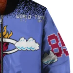 customized miami heat mario blocks blue black bomber jacket best selling