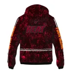 customized miami heat shards cluster red windbreaker jacket best selling