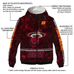 customized miami heat shards cluster red windbreaker jacket best selling