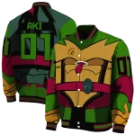 customized miami heat turtle armor varsity jacket best selling
