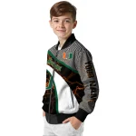 customized miami hurricanes electric flash orange bomber jacket best selling