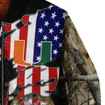 customized miami hurricanes patriot deer camouflage bomber jacket best selling