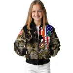 customized miami hurricanes patriot deer camouflage bomber jacket best selling