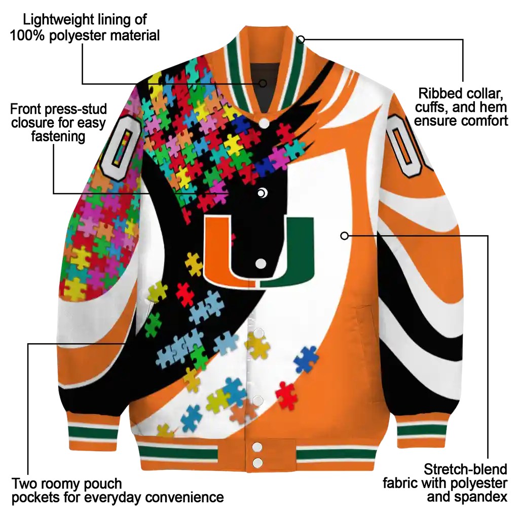 customized miami hurricanes stars and stripes slashes orange varsity jacket new arrival customized miami hurricanes stars and stripes slashes orange varsity jacket new arrival