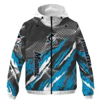 customized miami marlins claw mesh blue gray windbreaker jacket best selling
