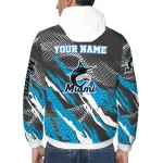 customized miami marlins claw mesh blue gray windbreaker jacket best selling