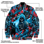 customized miami marlins skull horde blue varsity jacket best selling