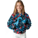 customized miami marlins skull horde blue varsity jacket best selling