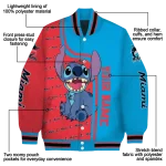 customized miami marlins stitch laughing blue varsity jacket best selling