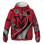 customized miami redhawks blossoms helmet red windbreaker jacket best selling