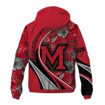 customized miami redhawks blossoms helmet red windbreaker jacket best selling