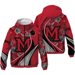 customized miami redhawks blossoms helmet red windbreaker jacket best selling