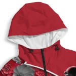 customized miami redhawks blossoms helmet red windbreaker jacket best selling