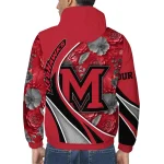 customized miami redhawks blossoms helmet red windbreaker jacket best selling