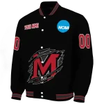 customized miami redhawks claw shred black varsity jacket best selling