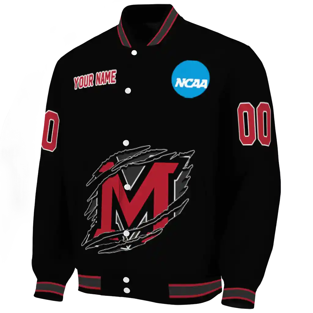 customized miami redhawks claw shred black varsity jacket best selling customized miami redhawks claw shred black varsity jacket best selling