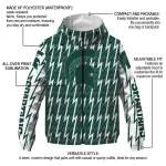 customized michigan state spartans lightning strike grid green windbreaker jacket best selling