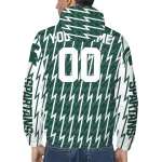 customized michigan state spartans lightning strike grid green windbreaker jacket best selling