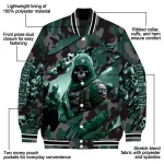 customized michigan state spartans skull horde green varsity jacket best selling