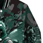 customized michigan state spartans skull horde green varsity jacket best selling