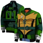 customized michigan state spartans turtle armor bomber jacket best selling