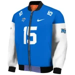customized middle tennessee blue raiders team patch blue bomber jacket best selling