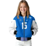 customized middle tennessee blue raiders team patch blue bomber jacket best selling
