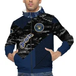 customized milwaukee brewers arrow matrix navy blue black windbreaker jacket best selling