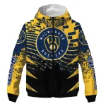 customized milwaukee brewers brick motion navy blue black windbreaker jacket best selling