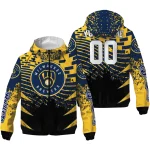 customized milwaukee brewers brick motion navy blue black windbreaker jacket best selling